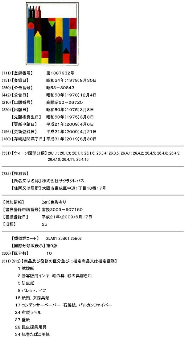 クレパスの登録商標
